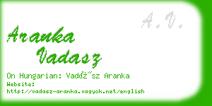 aranka vadasz business card